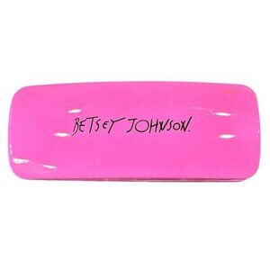 Betsey Johnson Hot Pink Glass Case Empty